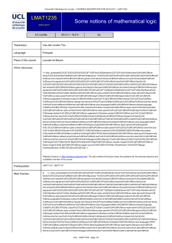 Some notions of mathematical logic