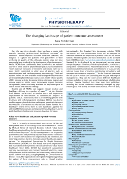 The changing landscape of patient outcome assessment