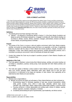 Code of Conduct and Ethics