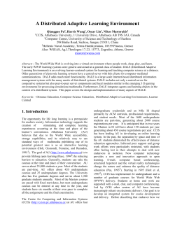 A Distributed Adaptive Learning Environment