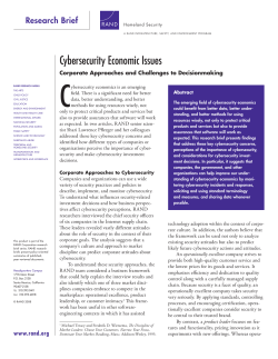 Cybersecurity Economic Issues