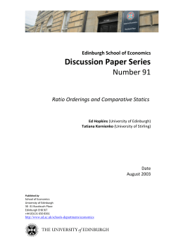 Discussion Paper Series - Economics