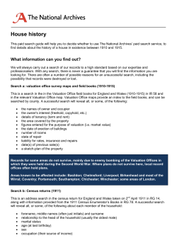 House history - The National Archives