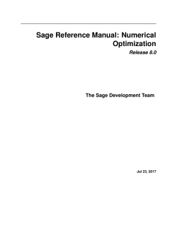 Numerical Optimization - SageMath Documentation