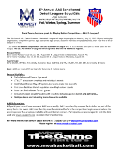 5th Annual AAU Sanctioned Detroit Leagues