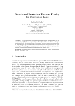 Non-clausal Resolution Theorem Proving for Description Logic