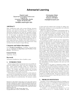 Adversarial Learning