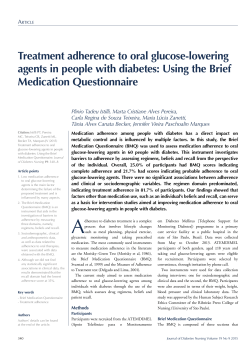 Treatment adherence to oral glucose-lowering agents in people with