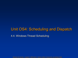 Unit OS4: Windows OS Thread Scheduling