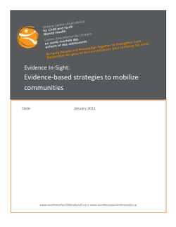Evidence-based strategies to mobilize communities