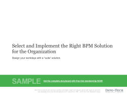 BPM - Info-Tech Research Group