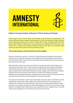 Petition to the governments of Denmark, Finland, Norway and