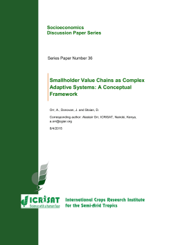 Smallholder Value Chains as Complex Adaptive