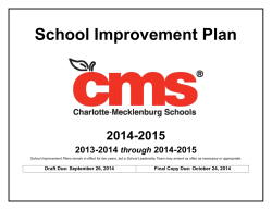 CEEC SIP - CMS School Web Sites - Charlotte