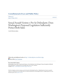 Sexual Assault Victims v. Pro Se Defendants