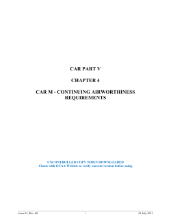 car part v chapter 4 car m - continuing airworthiness requirements