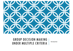 group decision making under multiple criteria