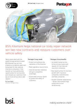 BSI`s Kitemark helps national car body repair network win two new