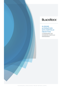 aligning alternatives with portfolio objectives