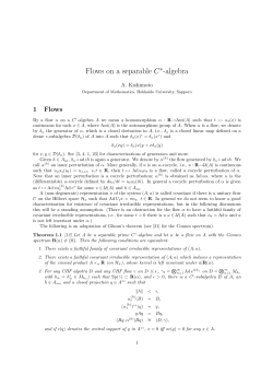 Flows on a separable C -algebra