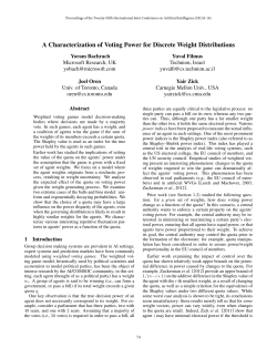 A Characterization of Voting Power for Discrete