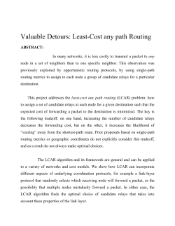 least-cost any path routing