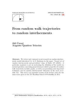 From random walk trajectories to random interlacements