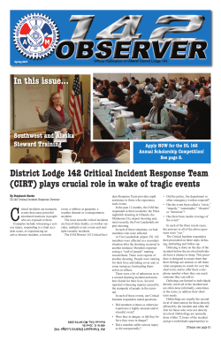 District Lodge 142 Critical Incident Response Team (CIRT) plays