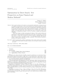Optimization by Direct Search: New
