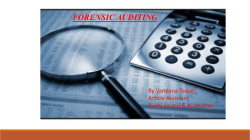 Article on Forensic Audit