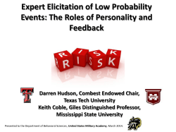 Expert Elicitation of Low Probability Events