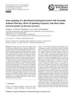 State updating of a distributed hydrological model with Ensemble