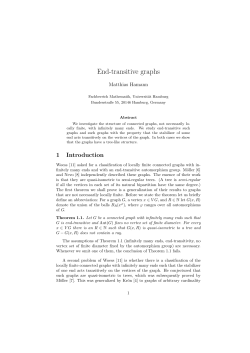 End-transitive graphs - Fachbereich Mathematik
