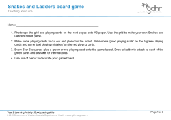 Snakes and Ladders board game