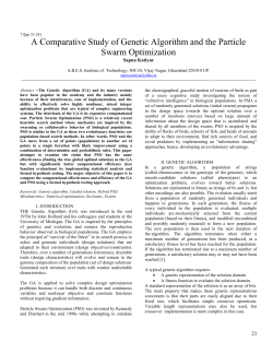 A Comparative Study of Genetic Algorithm and the Particle