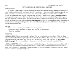populations and exponential growth