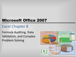 Excel Chapter 8