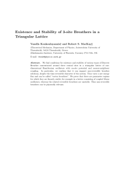 Existence and Stability of 3-site Breathers in a Triangular Lattice
