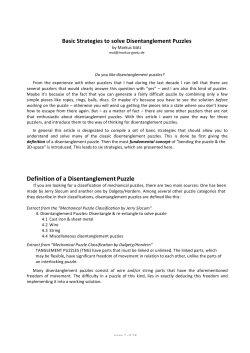 Definition of a Disentanglement Puzzle