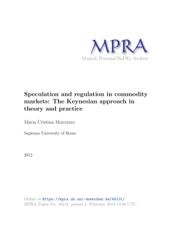 Speculation and regulation in commodity markets