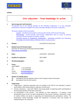 COUNCIL of EUROPE / CONSEIL de l`EUROPE