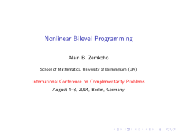 Nonlinear Bilevel Programming