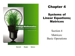 Chapter 1 Linear Equations and Graphs