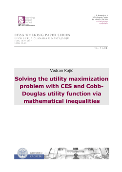 Solving the utility maximization problem with CES and Cobb