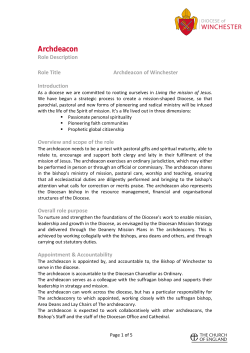 Role Description Archdeacon of Win