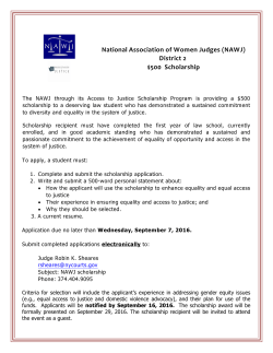 National Association of Women Judges (NAWJ) District 2 $500