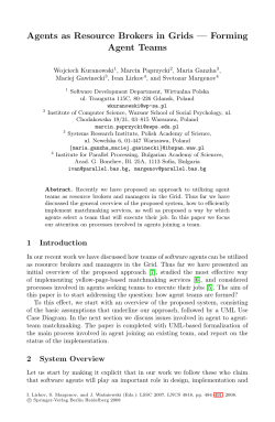 Agents as Resource Brokers in Grids &mdash; Forming Agent Teams
