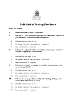 soft market testing feedback