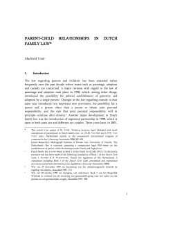 parent-child relationships in dutch family law[&sect;]