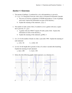 Chapter 1: Functions